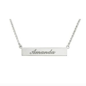 925 Sterling silver bar necklace with any name